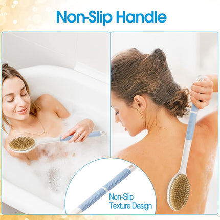 GlowEssence EsenciaLuz Backski Back Scrubber Anti Slip for Shower, Shower Brush Long Handle with — Beauty & Self-Care