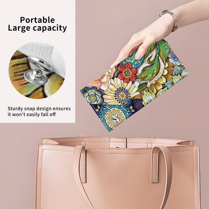 SourceToHome FuenteACasa PU Leather Cash Envelopes Wallet, Reusable Money Savin Wallet — Home & Lifestyle