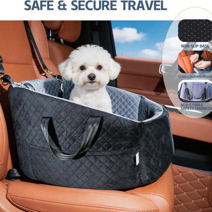 PawHaven RefugioPata TOPOmericeDog Car Seat for Small Dogs up to 30 lbs, Pet Booster Seat with — Pet Supplies