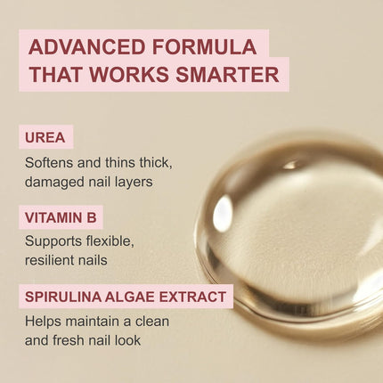 Advanced Clear & Defend Nail Renewal, Polish-Compatible Nail Repair with Urea and Spirulina, 0.13 Fl Oz