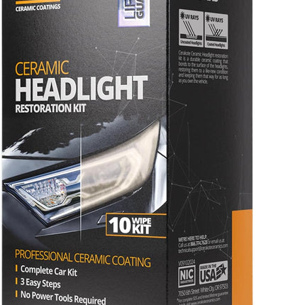 Ceramic Headlight Restoration Kit - 10 Wipe Kit