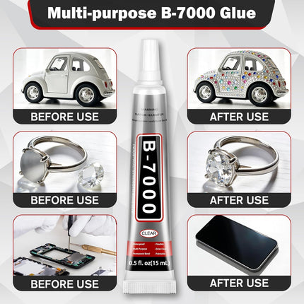 Clear Precision Tip Craft Glue 15ml, 10 Pack