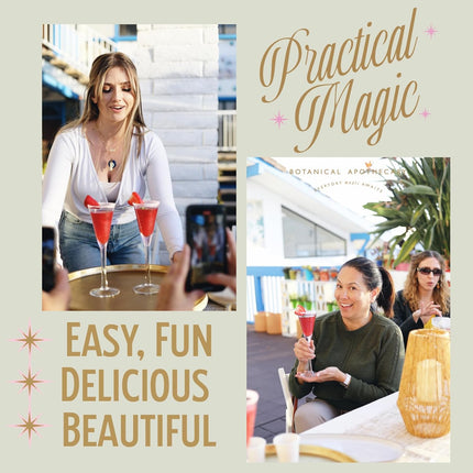 Practical Magic Sparkly Cocktail Mixers Variety Pack w/ Edible Glitter for Drinks, Makes 16 Craft Mix Midnight Margarita & Moon Magic Martinis, Shimmer Pearlescent Luster Dust, Non-Alcoholic Mocktails