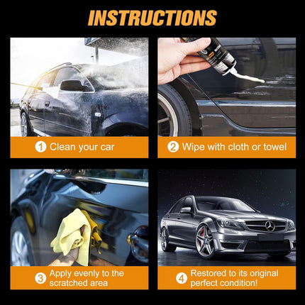 2Pcs Car Scratch Remover Wax Paste Kit