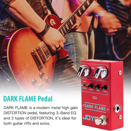 Modern High-Gain Distortion Guitar Pedal with 3-Band EQ