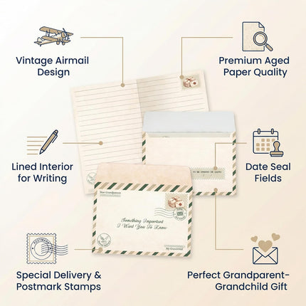 Letters to My Grandchild: 12 Prompted Letters with Envelopes