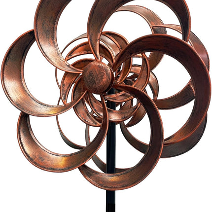 63-Inch Copper Metal Double-Sided Outdoor Wind Spinner