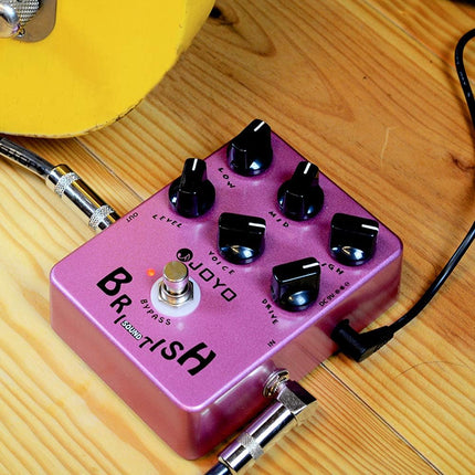 JF-16 British Sound Effects Pedal with Classic Brit-Rock Era Amp Simulator and Voice Control
