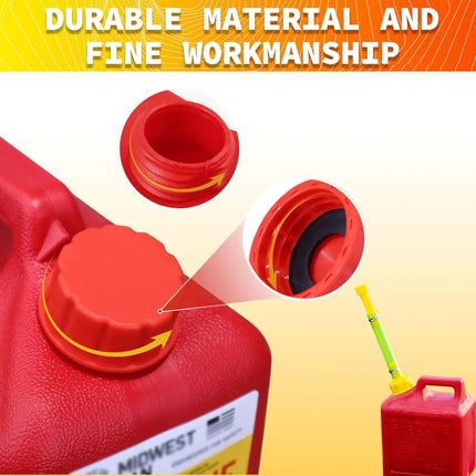 4 PCS Universal Gas Can Cap Replacement - Coarse Thread Fuel Tank Lid