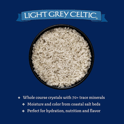 Light Grey Coarse Sea Salt, 1 lb Resealable Bag