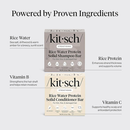 Rice Water Shampoo & Conditioner Set – Solid Shampoo & Conditioner Bar — Beauty & Self-Care