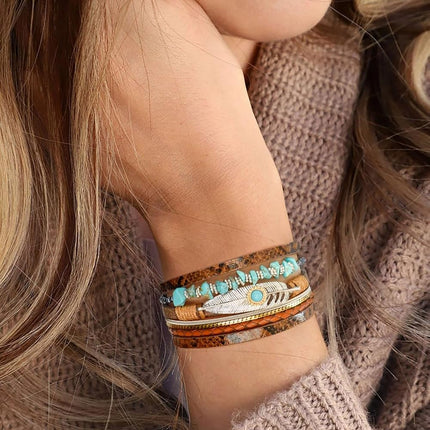 SourceToHome FuenteACasa Turquoise Bracelet for Women, Boho Western Bracelet for Turquoise Jewelry — Home & Lifestyle