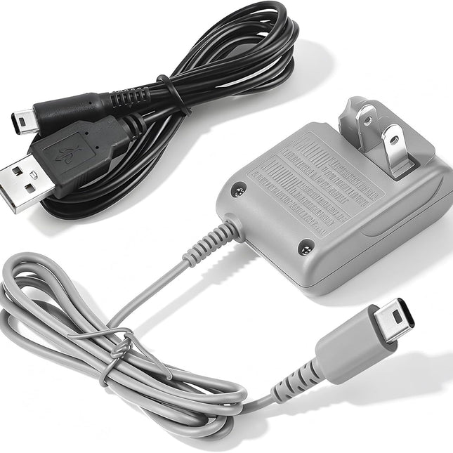 DS Lite Power Charger Wall Plug Adapter with USB Charging Cable