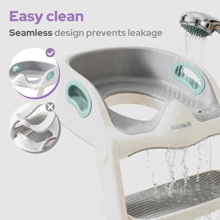 2-in-1 Toddler Potty Training Seat with Steps, Green