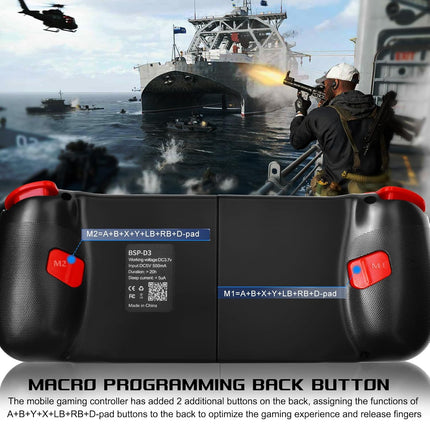 Bluetooth 5.0 Wireless Gaming Controller for iPhone, iPad, Android, Samsung and PC