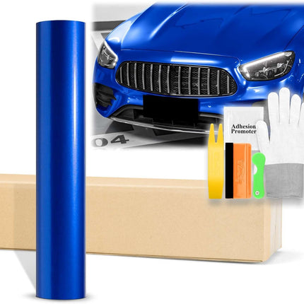 36 x 60 Royal Blue Gloss Metallic Vinyl Wrap