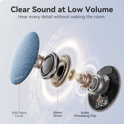 X50 Blue Pillow Speaker for Sleeping with Bluetooth and White Noise