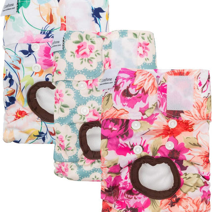 Female Washable Dog Diapers, 3 Pack