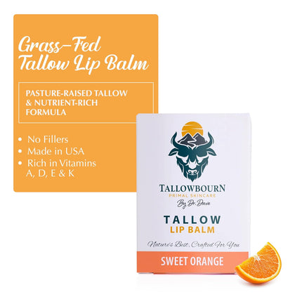 Moisturizing Tallow Lip Balm – Sweet Orange 3-Pack