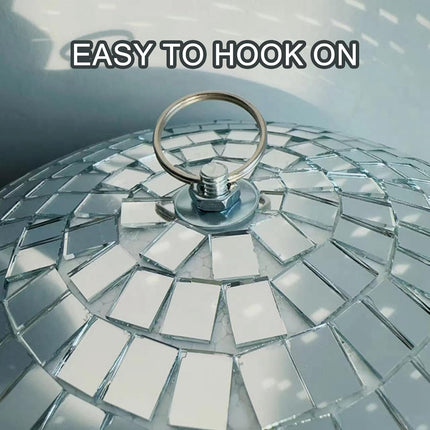 8-Inch Silver Hanging Mirror Disco Ball