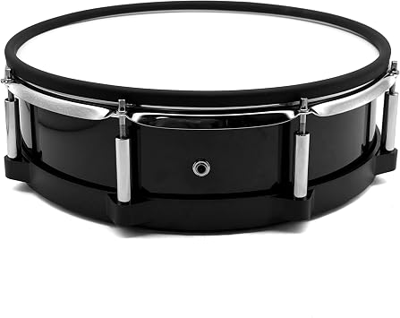 14" Electronic Digital Snare Drum, Silver Stainless Steel Shell