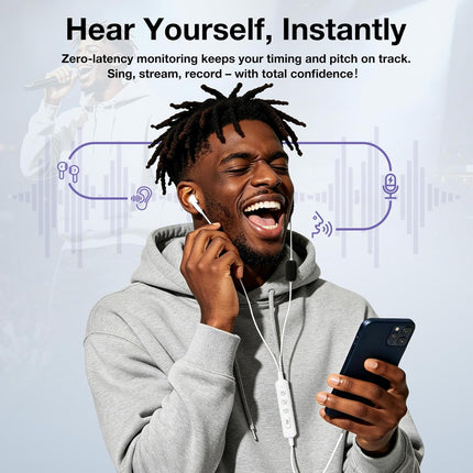 NexWave OndaNex KM08 Portable In-Ear Monitor Live Streaming & Karaoke Headset with Mic — Smart Tech
