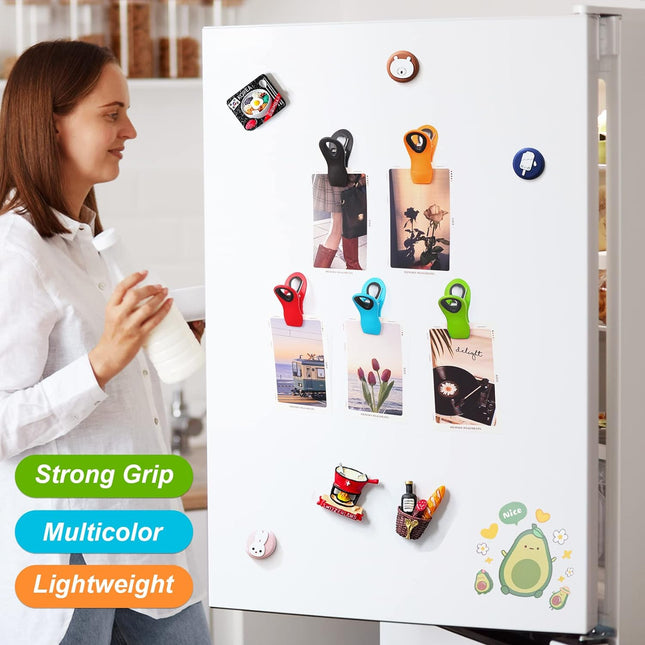 12 Pack Magnetic Plastic Bag Clips for Food Storage
