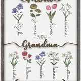 Personalized Birth Month Flower Wood Plaque Wall Art