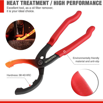 12-Inch Adjustable Oil Filter Pliers