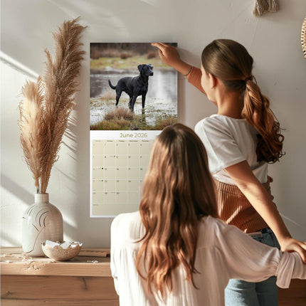 Black Labrador Calendar 2027 - 16 Month Dog Wall Calendar