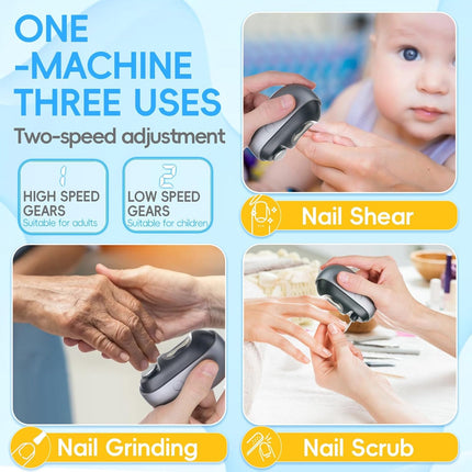 3-in-1 Electric Nail Clipper with LED