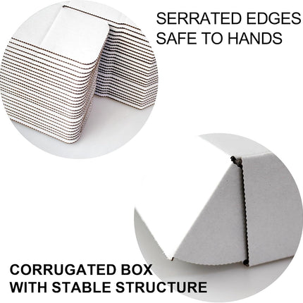 7x5x2 Inch Small Shipping Boxes 50-Pack, White Corrugated Cardboard Mailer Boxes