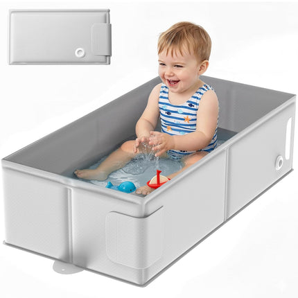 Collapsible Portable Baby Bathtub for 6M-3Y Toddlers