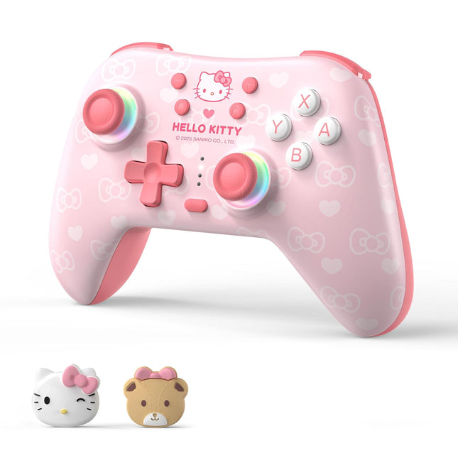 Pink Hall Effect Wireless Gamepad with RGB