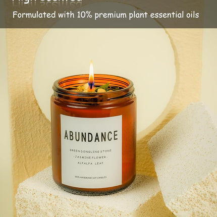 Natural Crystal Candle for Abundance Rituals