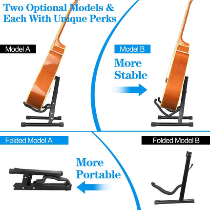 SourceToHome FuenteACasa DkOvn 1/2/4 Pack Guitar Stand, A-Frame Folding Guitar Stand with Non-Slip — Home & Lifestyle