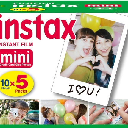 Mini Instant Film, 50 Shots - 5 Packs of 10 Sheets