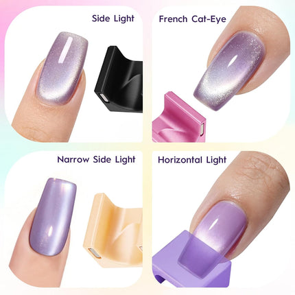 2-Piece Pink Automatic Cat Eye Nail Magnet Tool Set