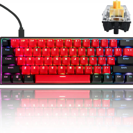 60% Hot Swappable Mechanical Gaming Keyboard with RGB Backlight