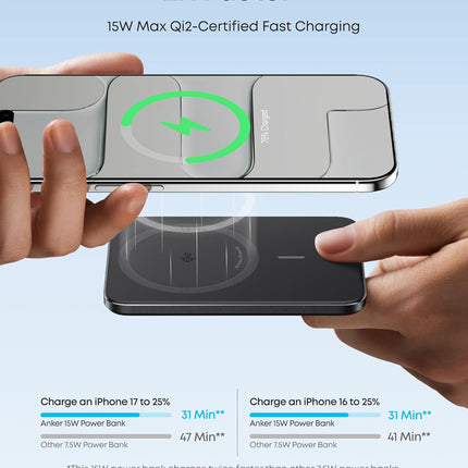 Ultra-Slim 5,000mAh Magnetic Wireless Portable Charger