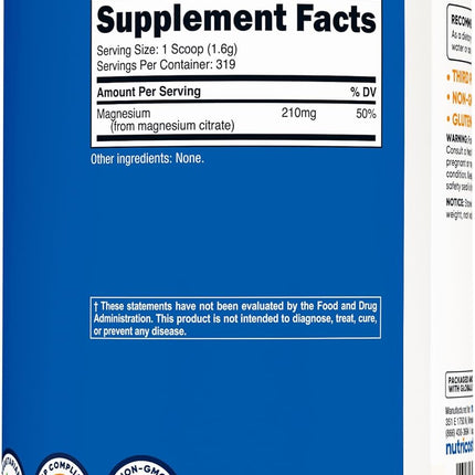 Nutricost Magnesium Citrate Powder - scoop detail