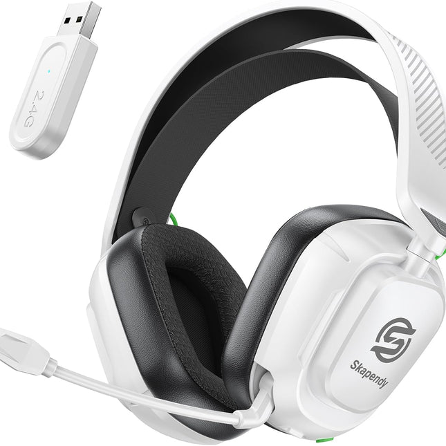 2.4GHz Wireless Gaming Headset, Phantom White
