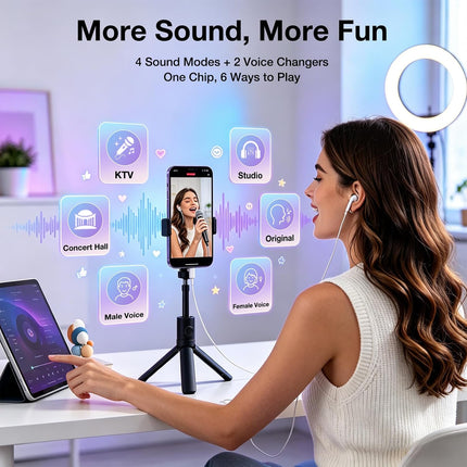 NexWave OndaNex KM08 Portable In-Ear Monitor Live Streaming & Karaoke Headset with Mic — Smart Tech