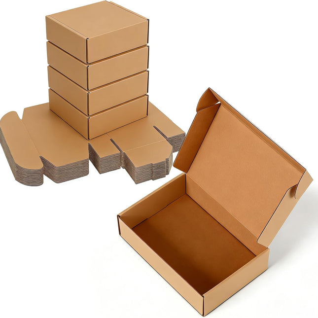 8x6x2 inches Small Shipping Boxes 25 Pack, Corrugated Cardboard Gift Boxes, Mailing Boxes