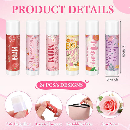 24-Set Mother's Day Hand Cream and Lip Balm Gifts