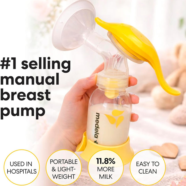 Compact Manual Breast Pump with Flex Shields