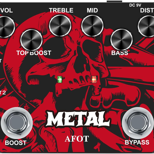 Heavy Metal Distortion Guitar Pedal with True Bypass