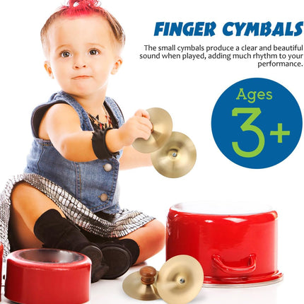 SourcetoHome 1 Pair Hand Cymbals Dancing Instrument Rhythm Percussion Instrument Finger Cymbals With Handles - supplement facts label