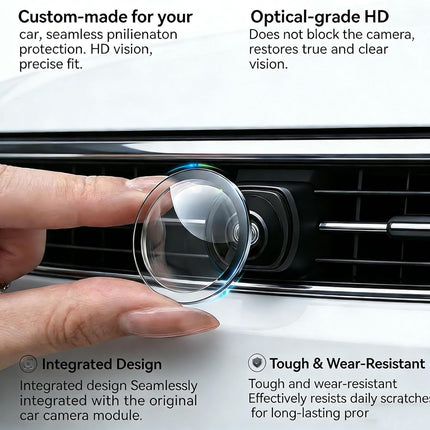 Car Camera Lens Protector, 2PCS Lens Guard for Car Camera, High-Transparency Protective Lens Guard for Car, Scratch Resistant & Easy Adhesive Installation