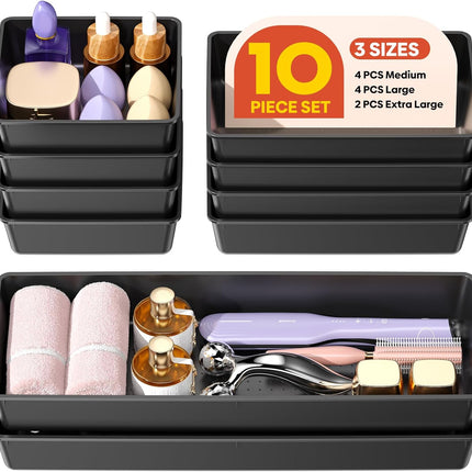 10 Pack Large Size Plastic Drawer Organi - main view